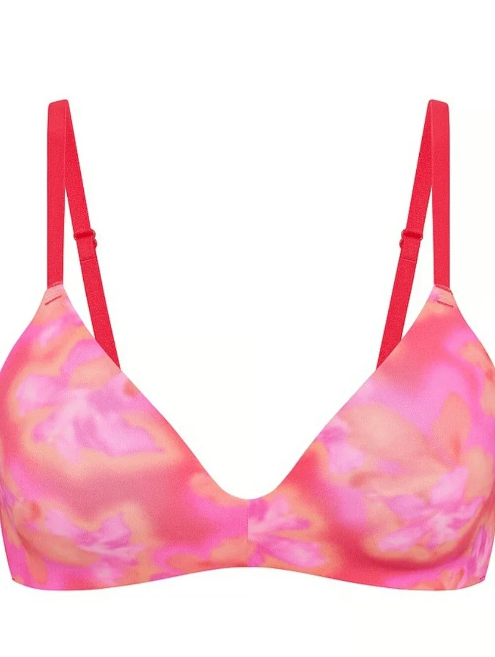 VS PINK Wear Everywhere Push Up Bra Candy Pink Hibiscus NWT 38B